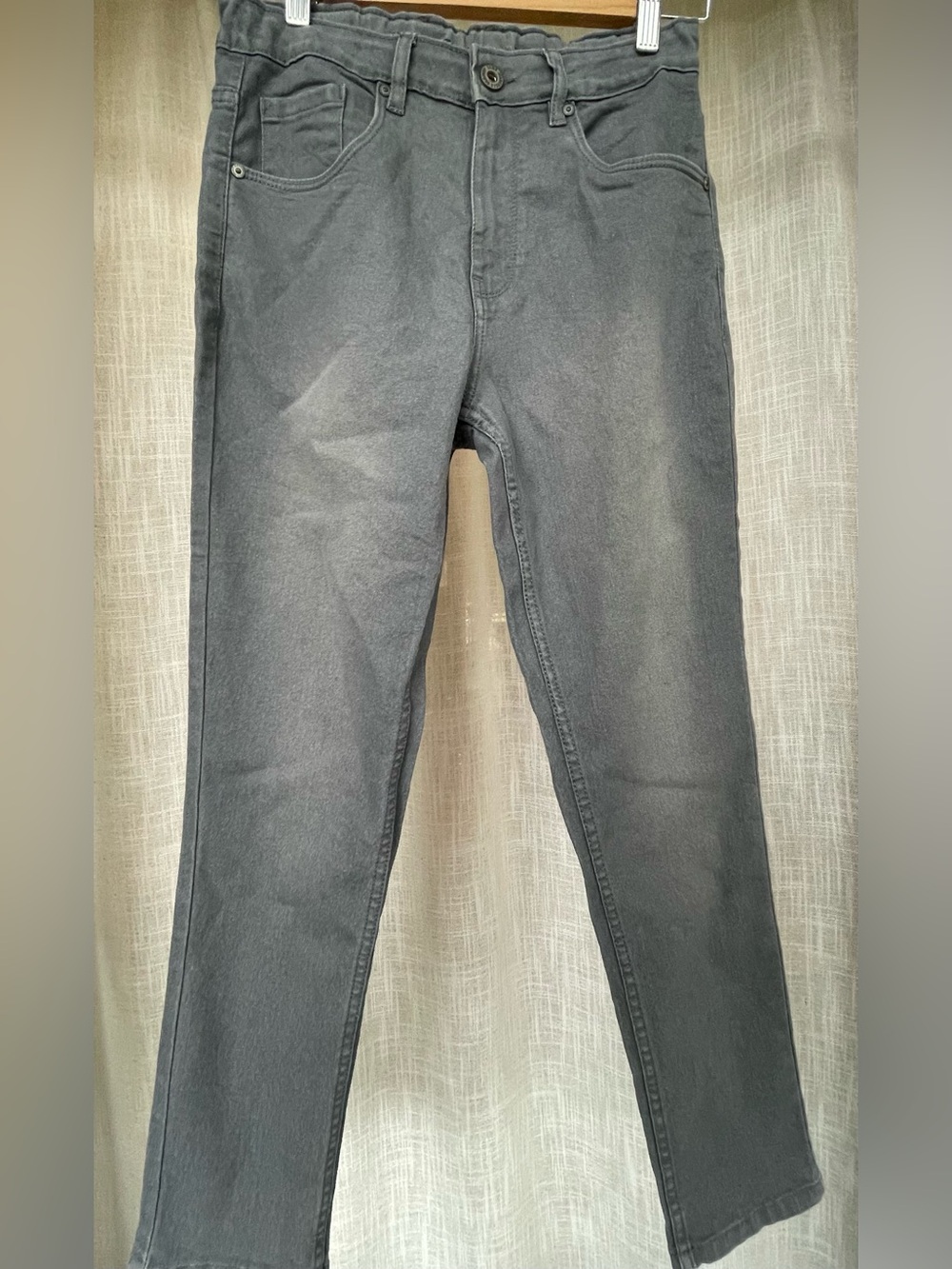 Kids Charcoal Gray Straight Jeans - Everyday Stretch Bottoms